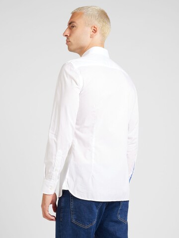 Hackett London Slim fit Overhemd 'MAGIC' in Wit