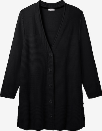 SHEEGO Knit cardigan in Black: front