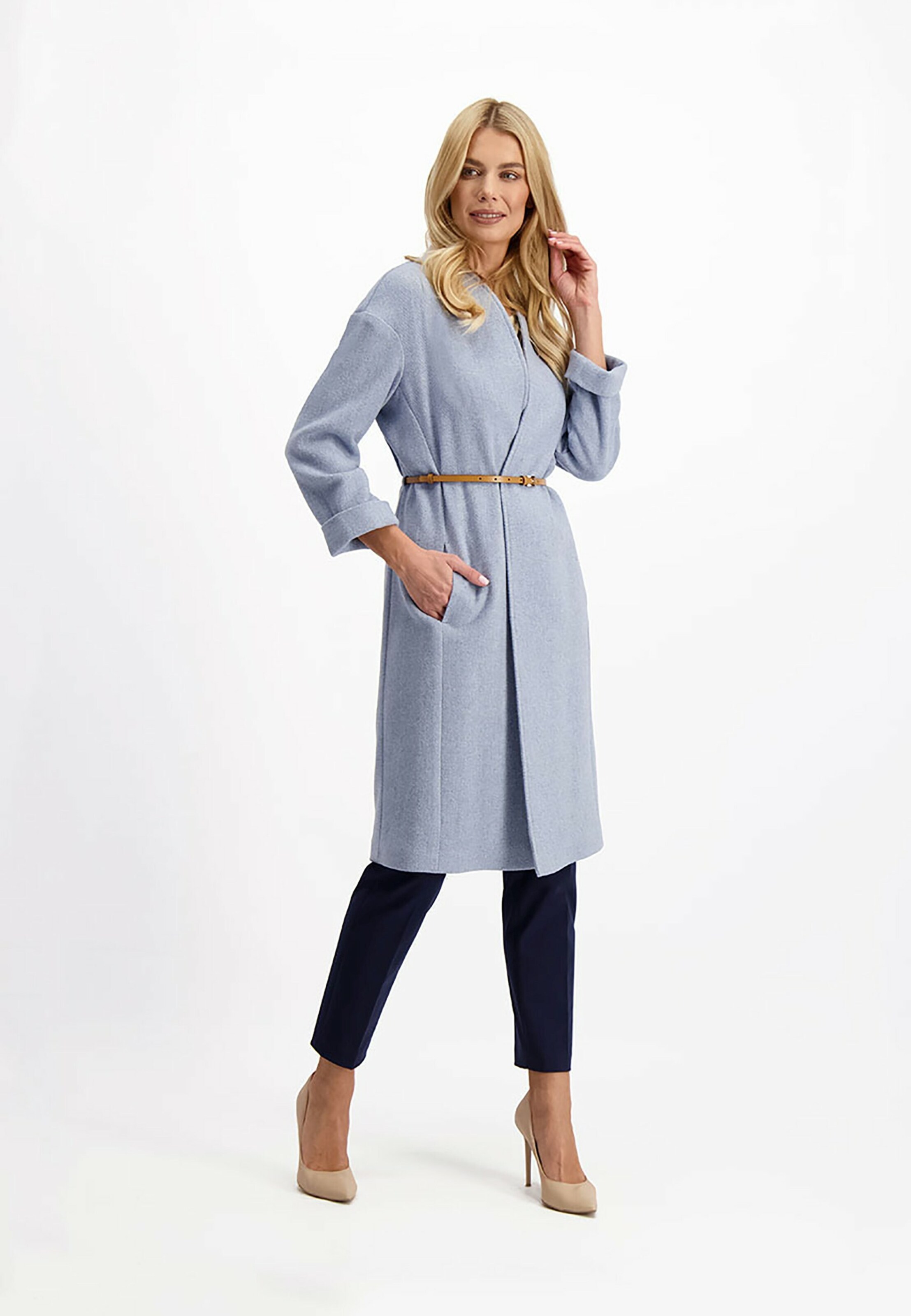 Frauen Mäntel Lavard Mantel in Hellblau - ZU53269 Frauen Mäntel Lavard Mantel in Hellblau - ZU53269