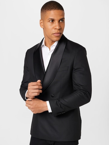 BURTON MENSWEAR LONDON Slim fit Suit Jacket in Black: front