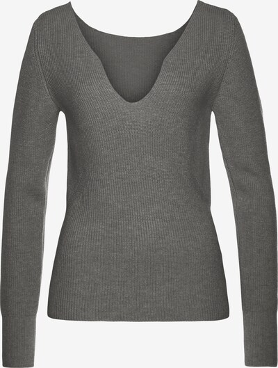 LASCANA Strickpullover in dunkelgrau, Produktansicht