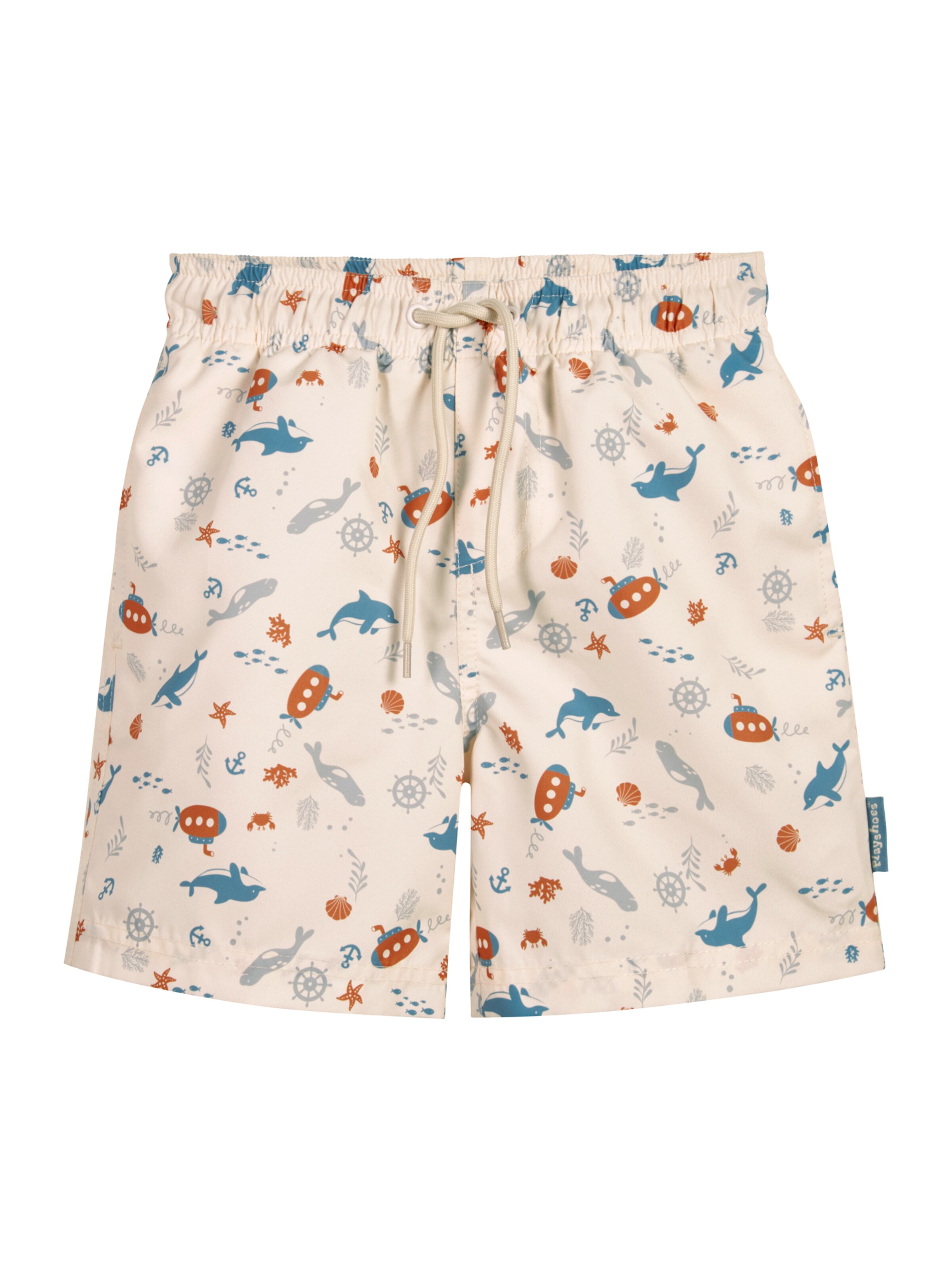 PLAYSHOES Badeshorts 'Sea Friends' i beige: forside