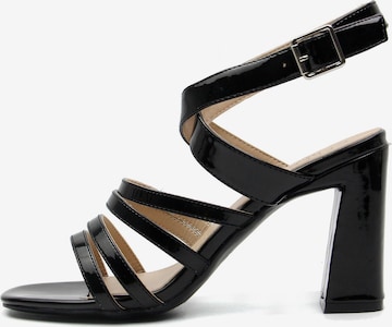 Celena - Sandalias con hebilla 'Cecily' en negro: frente