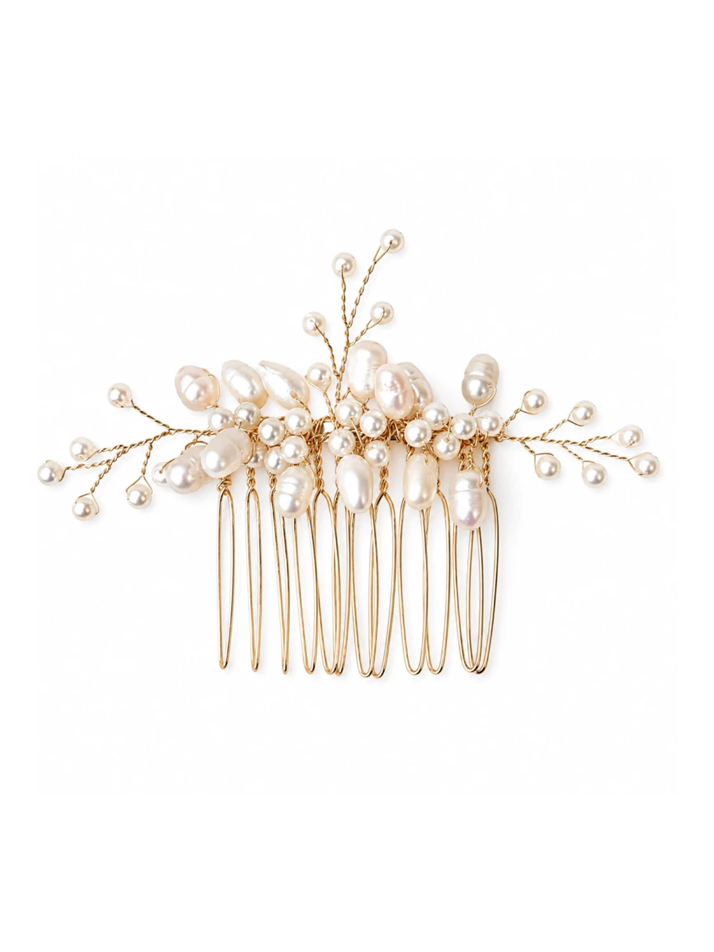 SallyJaneBridal Haarsieraden 'Izabella' in Goud: voorkant