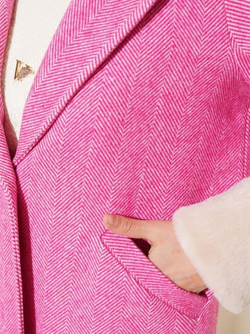 Bigdart - Sobretudo meia-estação em rosa