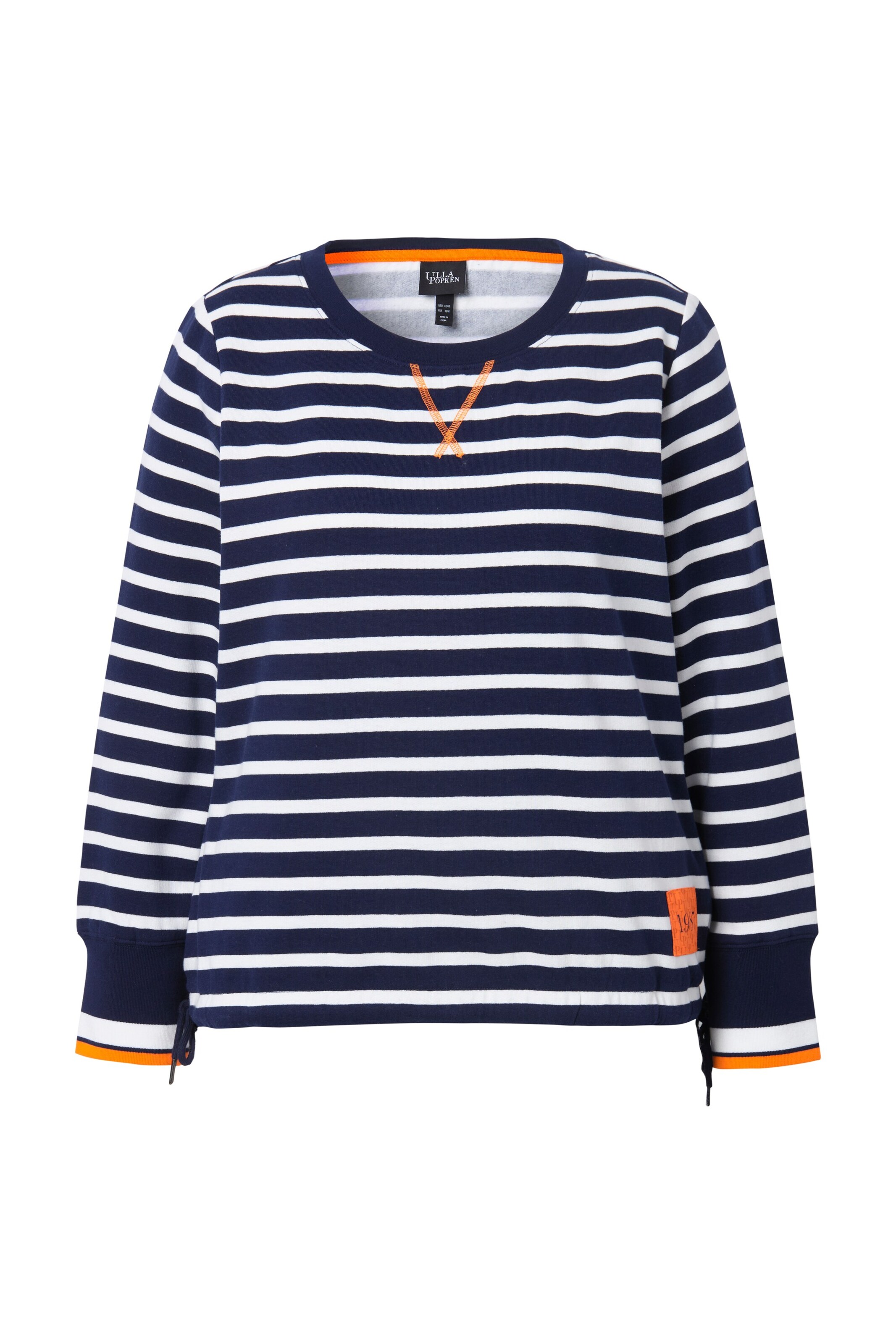 Ulla Popken Sweatshirt in Blauw: voorkant