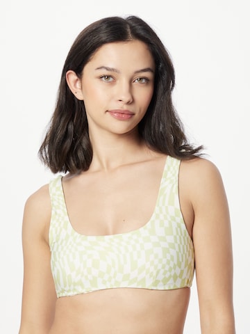 Volcom Bustier Bikinitop in Groen: voorkant