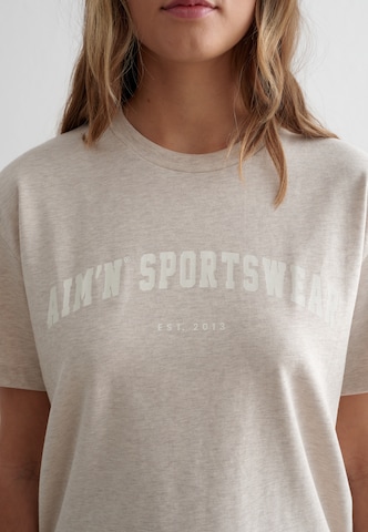 Aim'n - Camisa funcionais 'Varsity' em bege