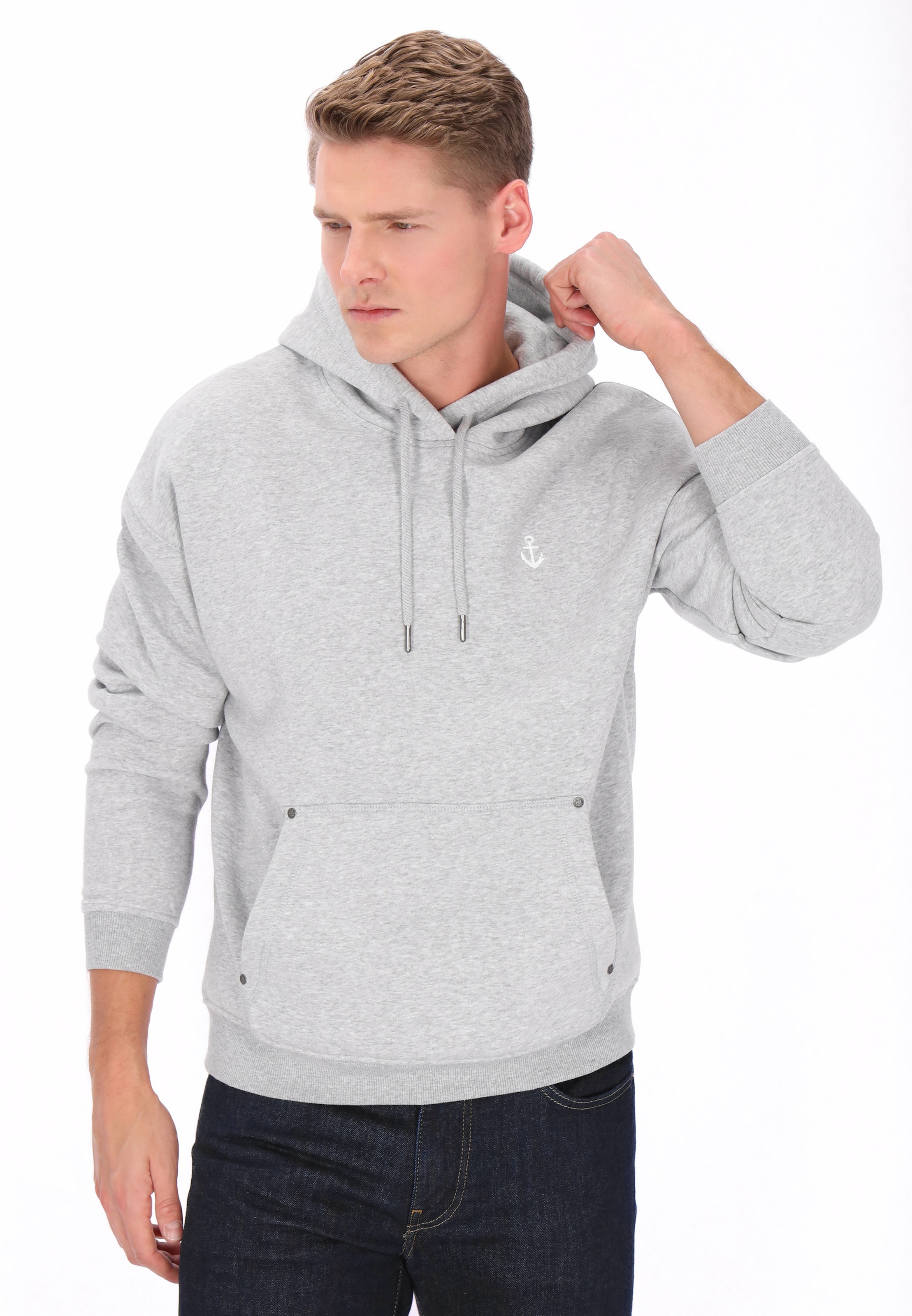 Sweat-shirt DreiMaster Vintage en gris : devant