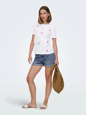 ONLY - Camiseta 'ONLKITA' en blanco