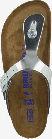 BIRKENSTOCK Sandalen 'Gizeh' in Zilver