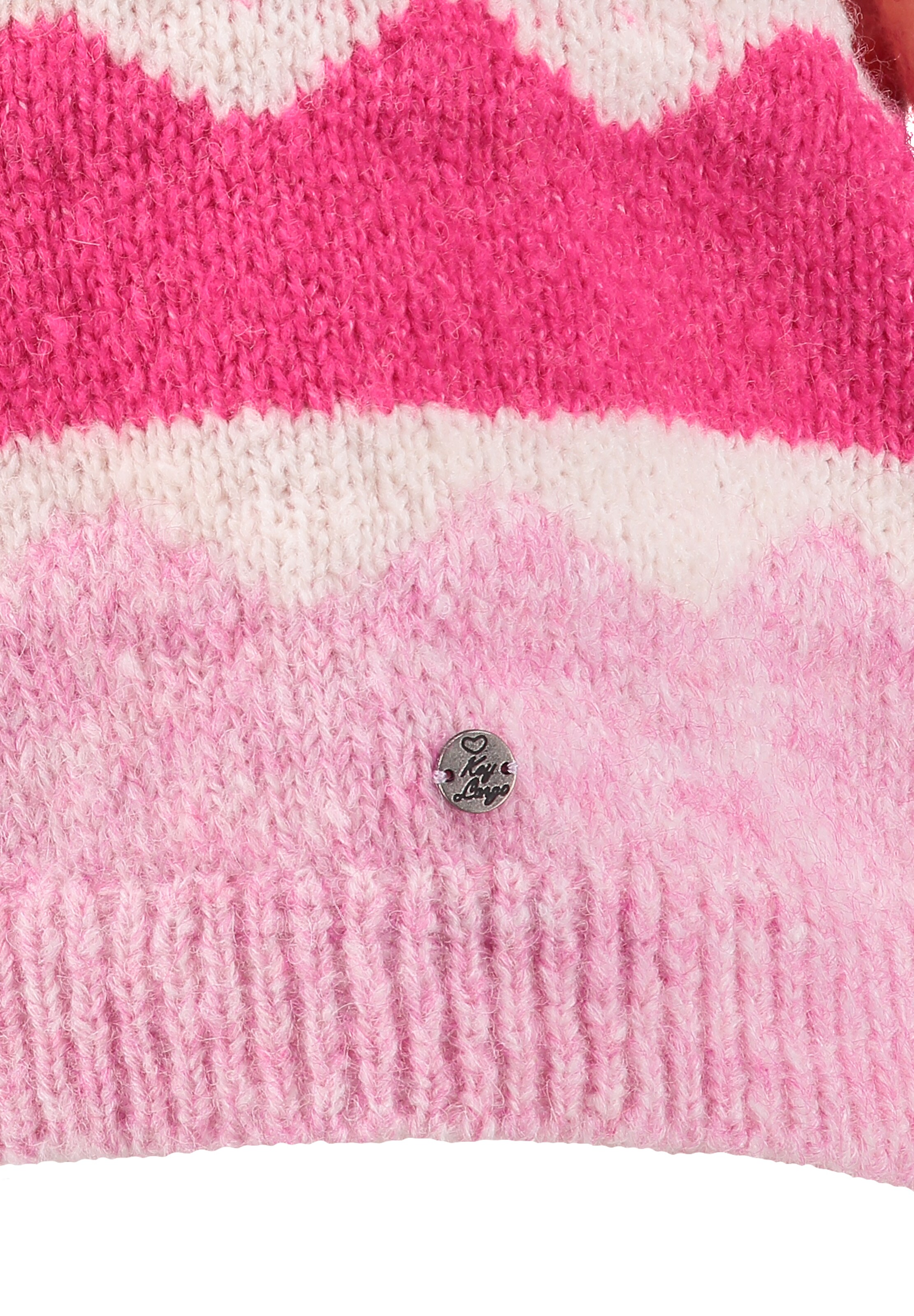 Key Largo Свитер 'Waves' в Ярко-розовый