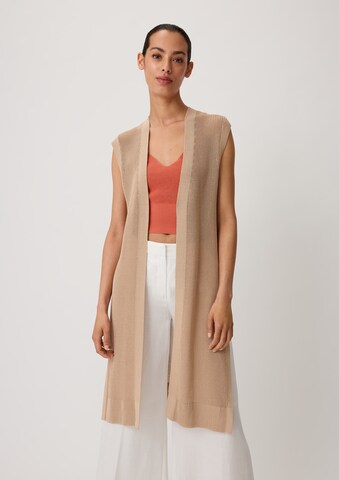 COMMA Gebreid vest in Beige: voorkant