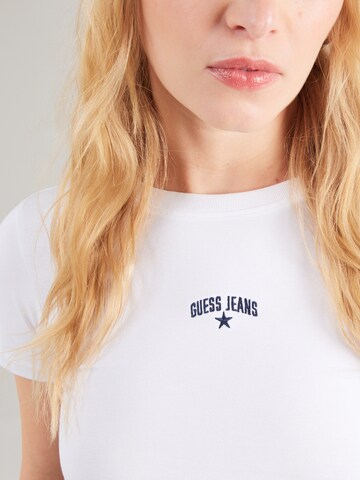 GUESS JEANS Тениска в бяло