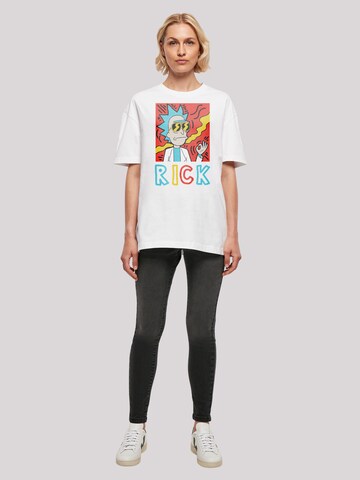 F4NT4STIC Oversized Shirt 'Rick & Morty Cool Rick' in White