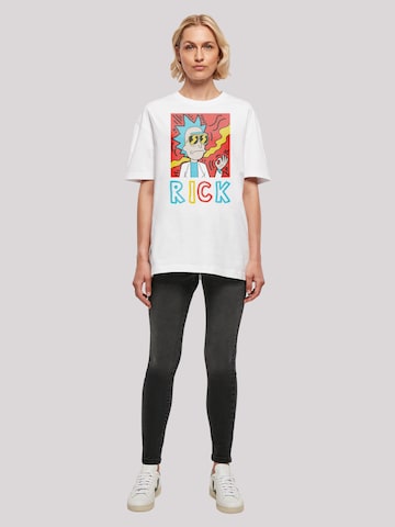 F4NT4STIC Oversized shirt 'Rick & Morty Cool Rick' in Wit