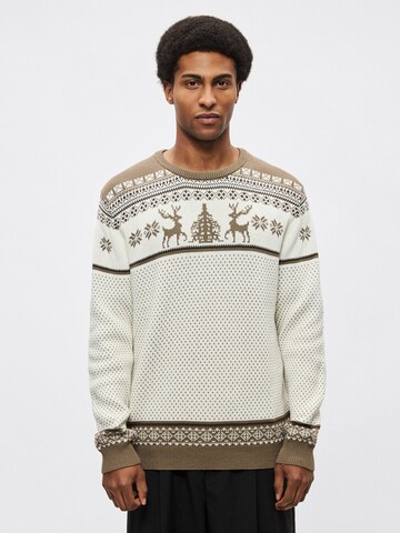 Lindbergh Πουλόβερ σε καφέ: μπροστά