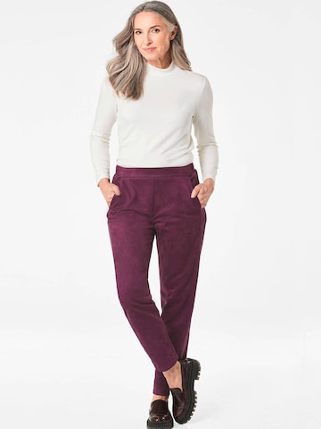 Goldner Slimfit Broek 'LOUISA' in Rood