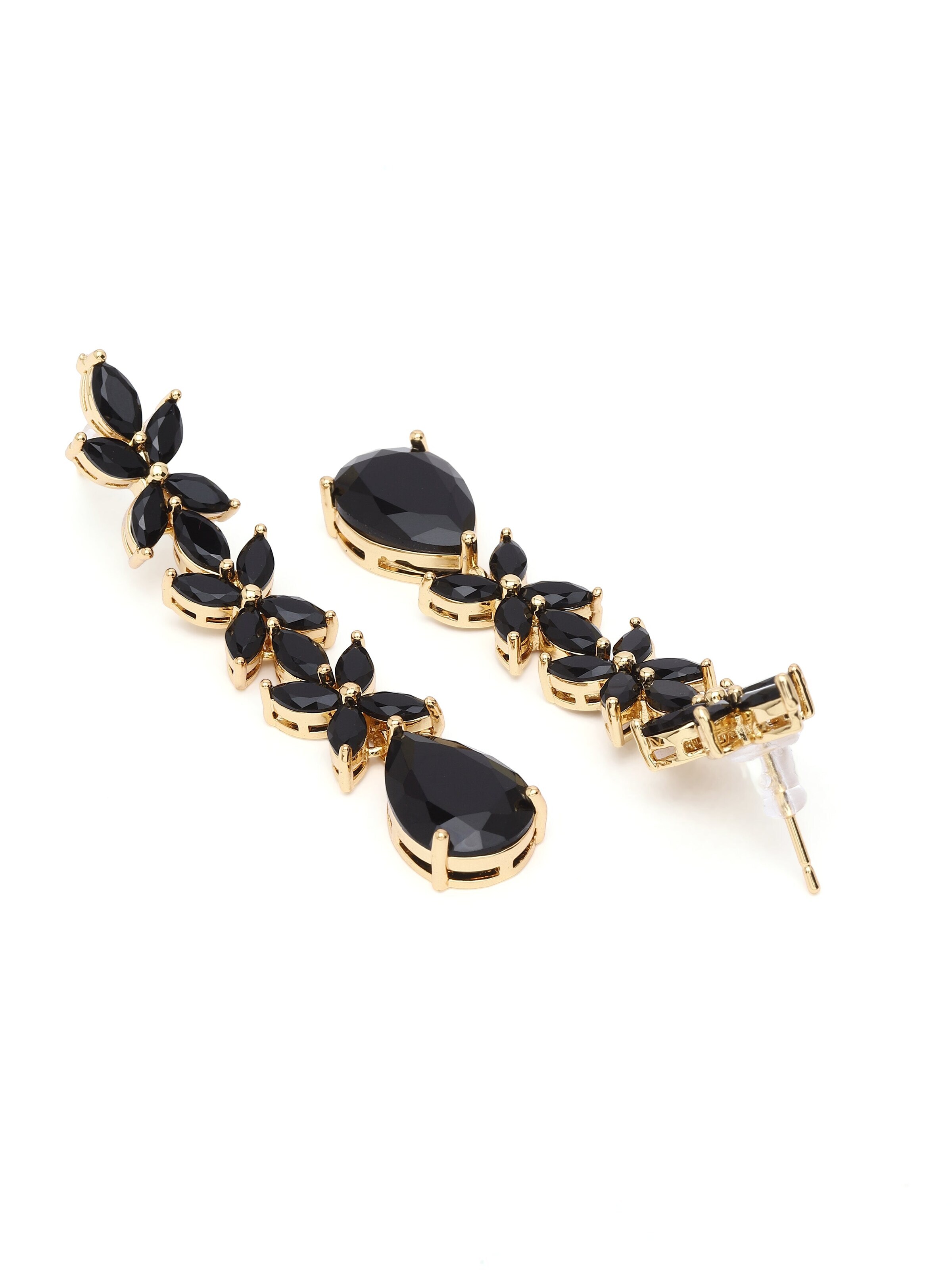 Boucles d'oreilles 'Veya' AVANT-GARDE PARIS en noir