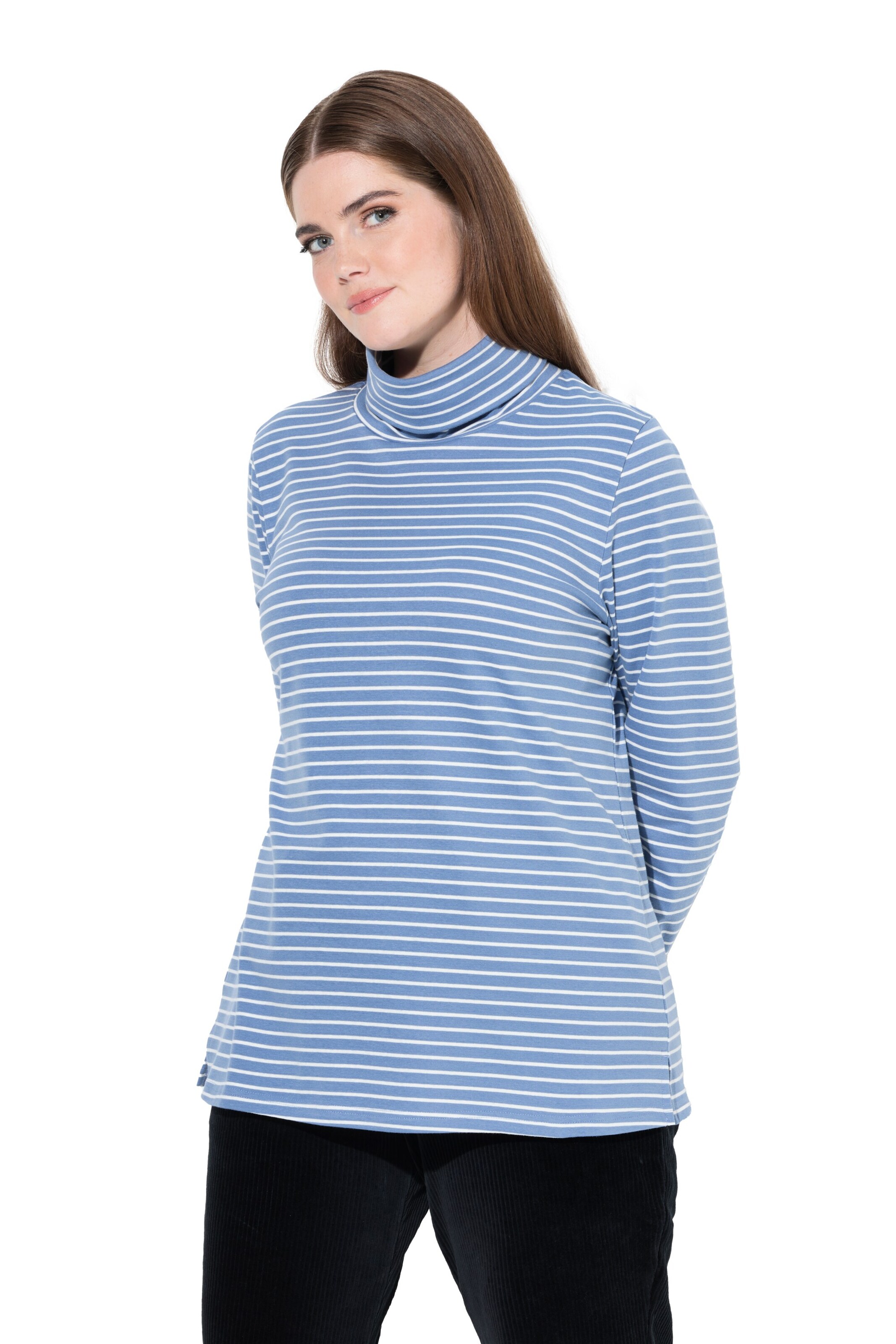 Ulla Popken Shirt in Blauw: voorkant