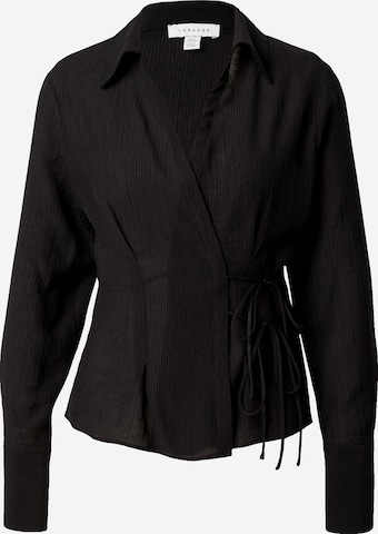 Camicia da donna di TOPSHOP in nero: frontale