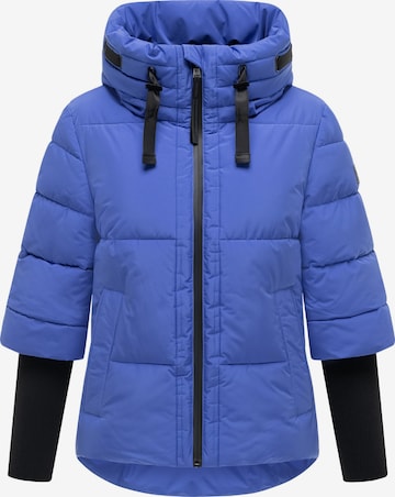 NAVAHOO Winterjas 'Lotusherz XIV' in Blauw: voorkant