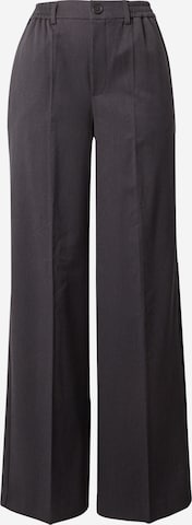 PIECES Pleated Pants 'CAMIL' in Grey: front