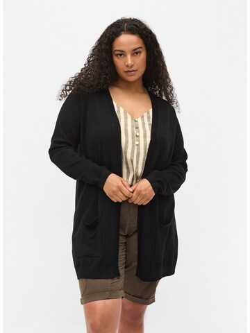 Zizzi Cardigan 'MCARRIE' i sort: forside