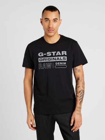 G-Star RAW Tričko - Čierna: predná strana