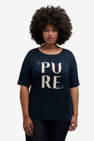 T-shirt oversize Ulla Popken en bleu : devant