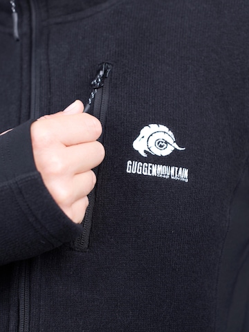 Guggen Mountain Functionele fleece jas 'Fusion Fleecejacke MML01vD Wanderjacke' in Zwart