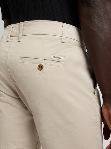 WOTEGA Slim fit Chino Pants 'Glenn' in Beige
