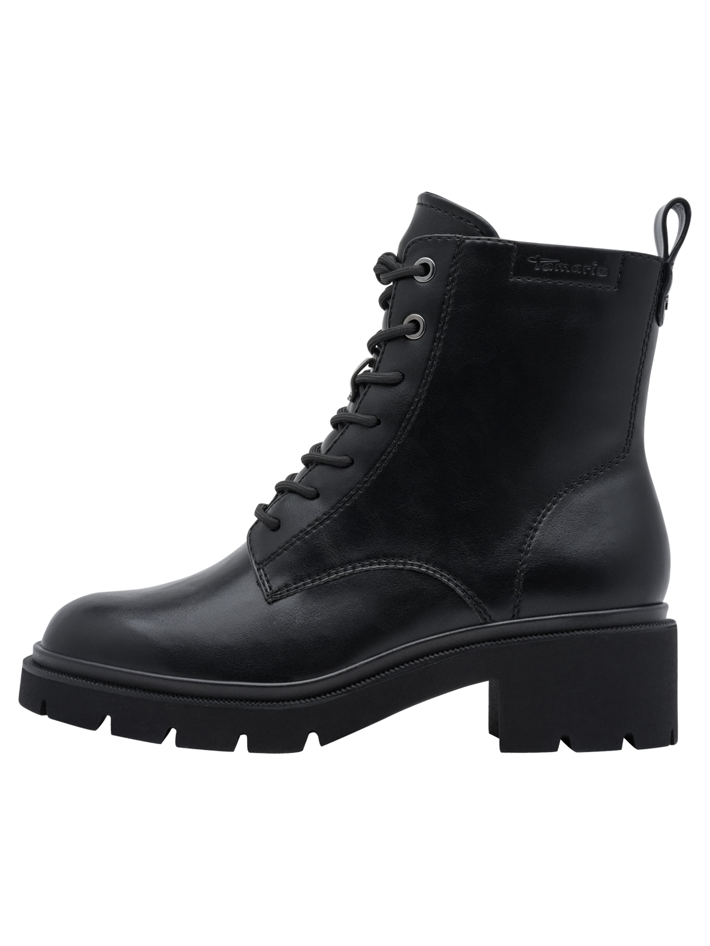 Stivaletto stringato di Tamaris in nero