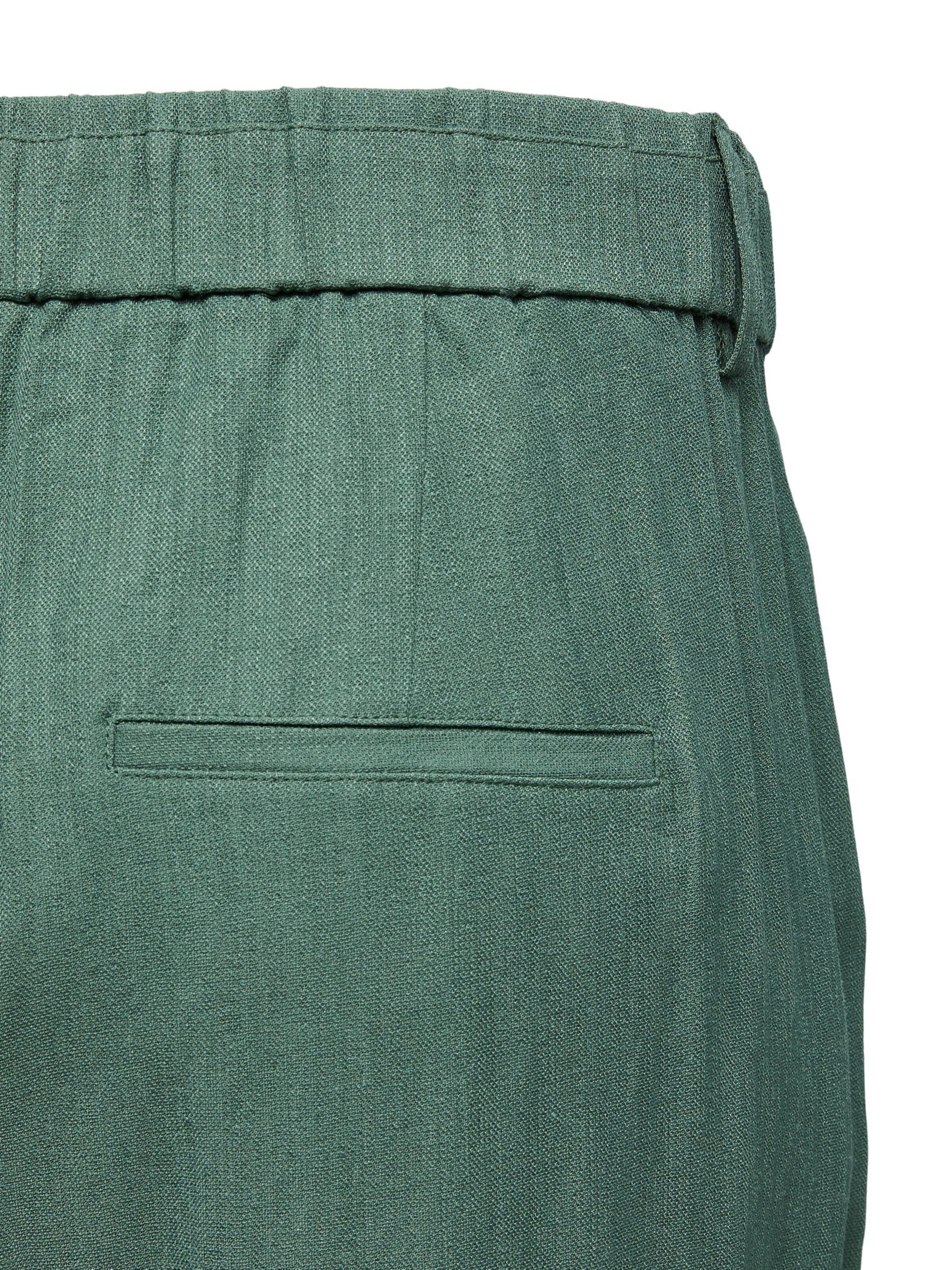 Vero Moda Curve Regular Pleat-Front Pants in Green
