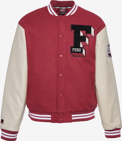 FUBU Veste mi-saison en beige / rouge foncé / noir, Vue avec produit