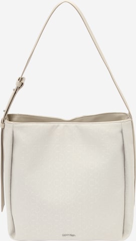 Calvin Klein regular Skuldertaske i beige: forside