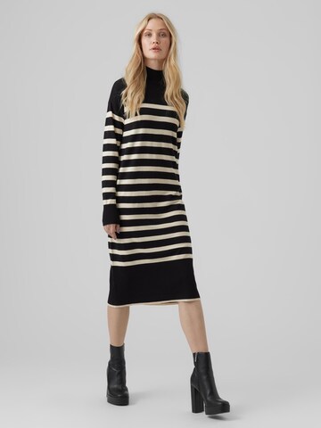 VERO MODA Knitted dress 'Happiness' in Black