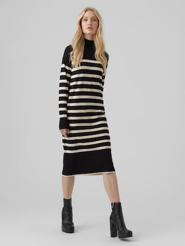 VERO MODA Knit dress 'Happiness' in Black