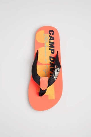 CAMP DAVID T-Bar Sandals in Orange