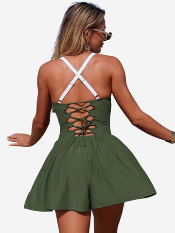 Magicshe Bustier Badeanzug 'Badeanzug mit Taschen'‌‌‌‌‌‌ in Grün