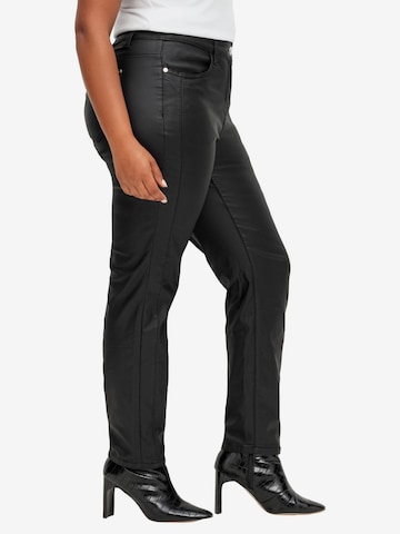SHEEGO Slimfit Kalhoty – černá