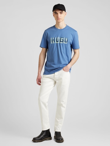 HUGO T-Shirt 'Daqerio' in Blau