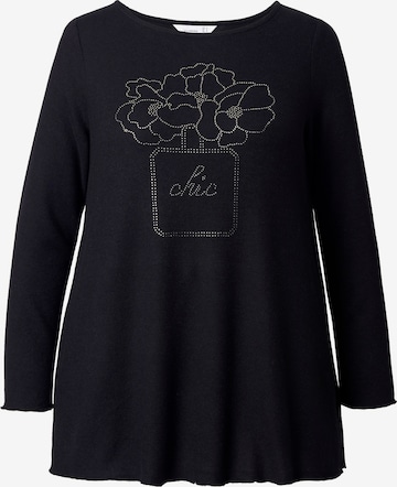 MIAMODA Sweater in Black: front