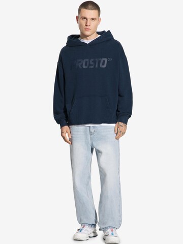 Prosto Sweatshirt 'Big Log Washed' in Blue