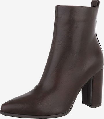 Ital-Design Stiefelette in Braun: Vorderseite