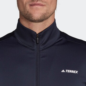 ADIDAS TERREX Athletic Fleece Jacket 'Multi Primegreen' in Blue