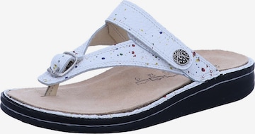 Finn Comfort T-Bar Sandals 'ALEXANDRIA SOFT' in White: front