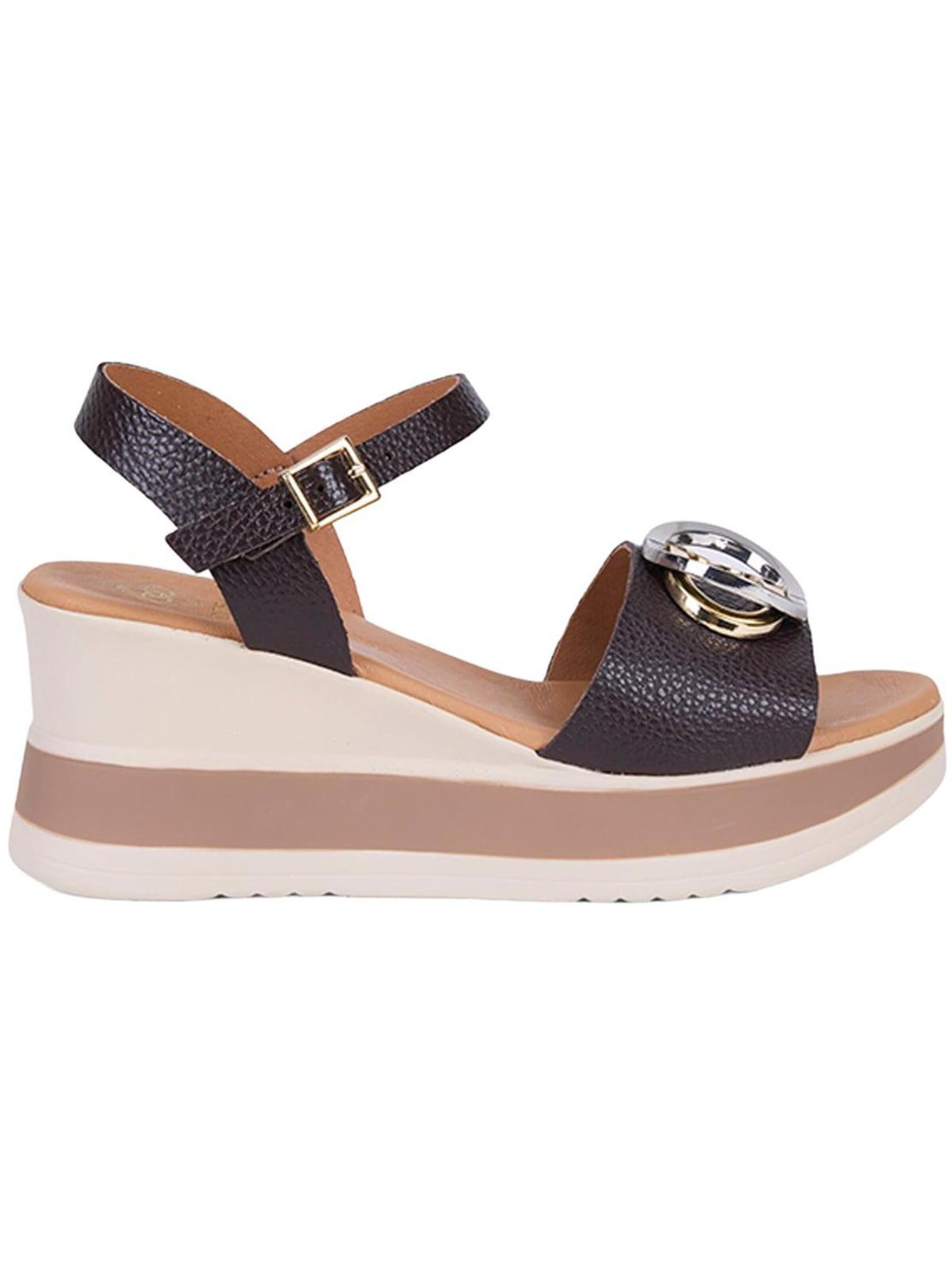 Desa T-bar sandals 'Keilsandalen' in Brown
