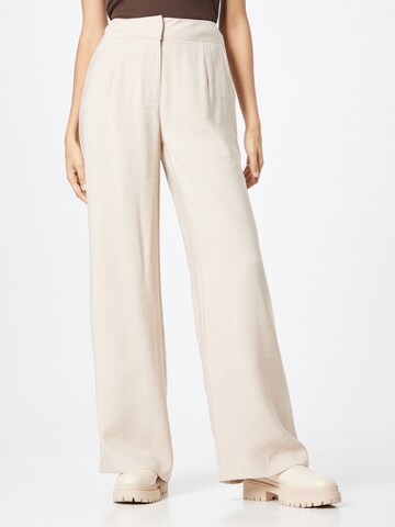 Wide leg Pantaloni di Oasis in beige: frontale