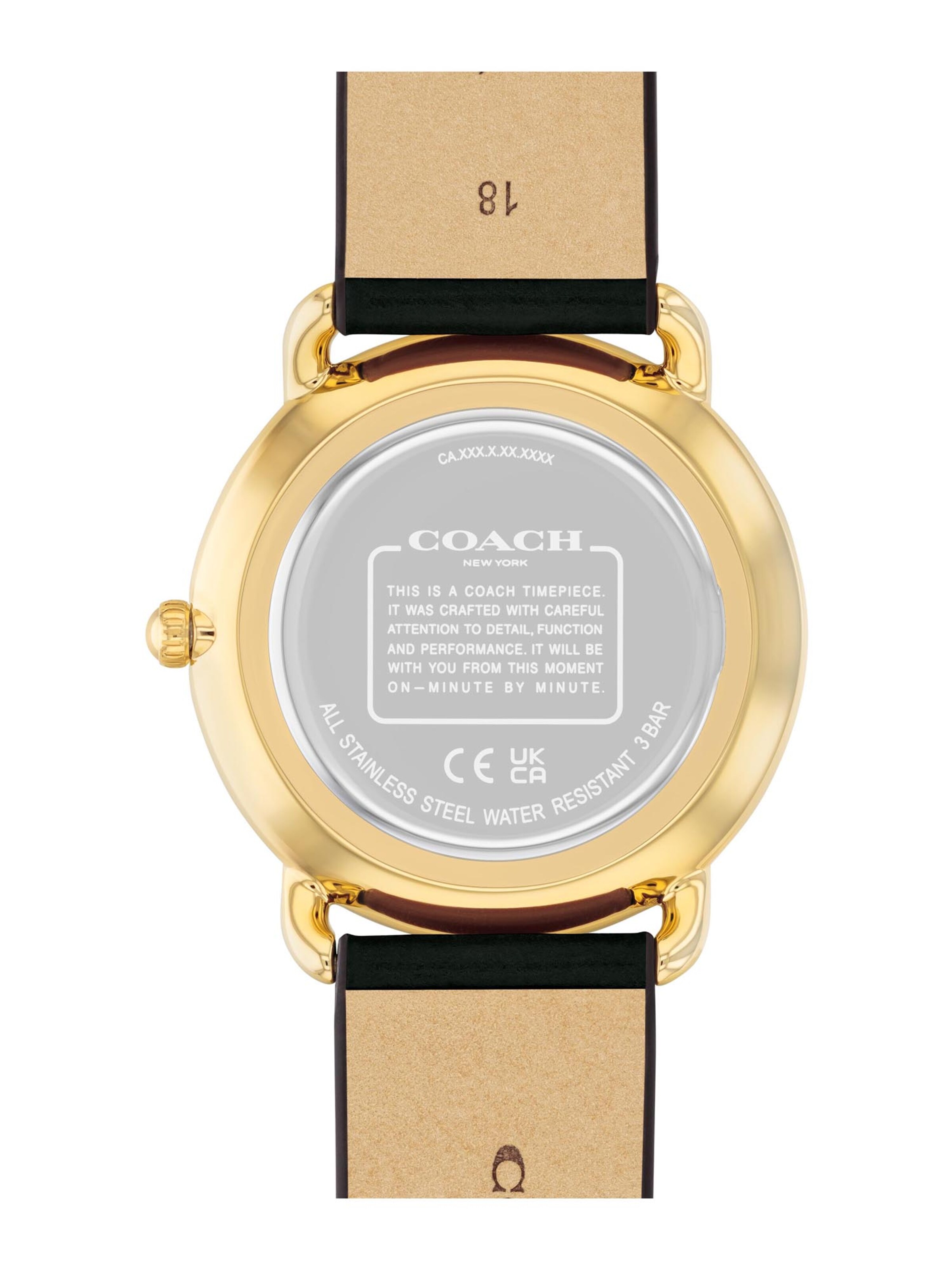 Ceas analogic 'ELLIOT' de la COACH pe negru